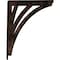 Ekena Millwork Nevio Wrought Iron Bracket, (Triple center brace), Antiqued Bronze 2"W x 12"D x 15"H BKTM02X12X15TNEABZ - alternate 7